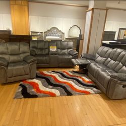 RECLINING SOFA AND LOVESEAT SET ON SALE ONLY $899. IN STOCK SAME DAY DELIVERY 🚚 EASY FINANCING 