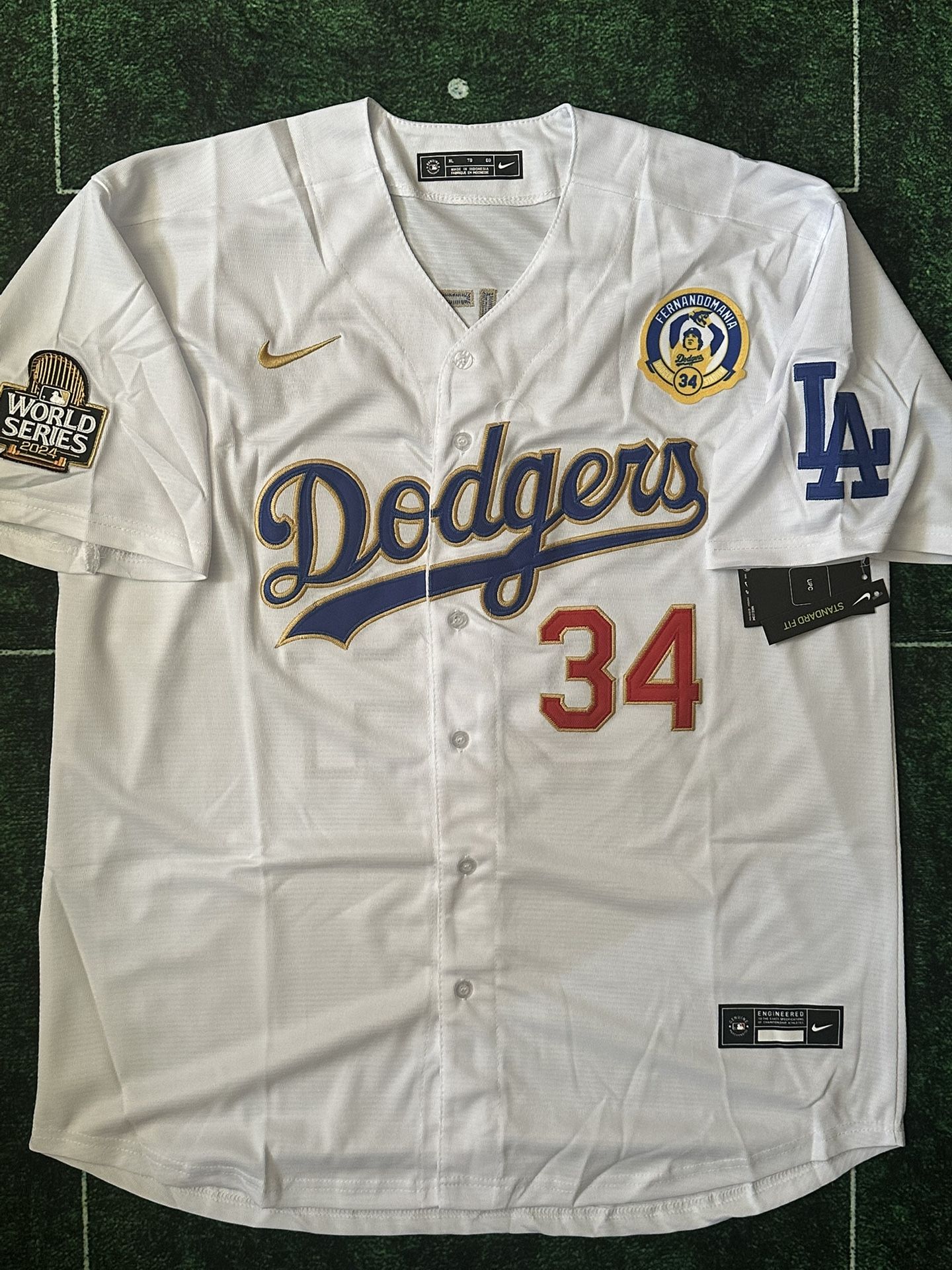 Fernando Valenzuela Los Angeles Dodgers World Series Jersey