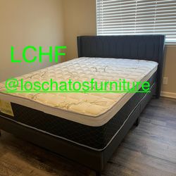 Queen size bed frame and mattress