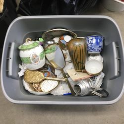 Box Of Antique glassware