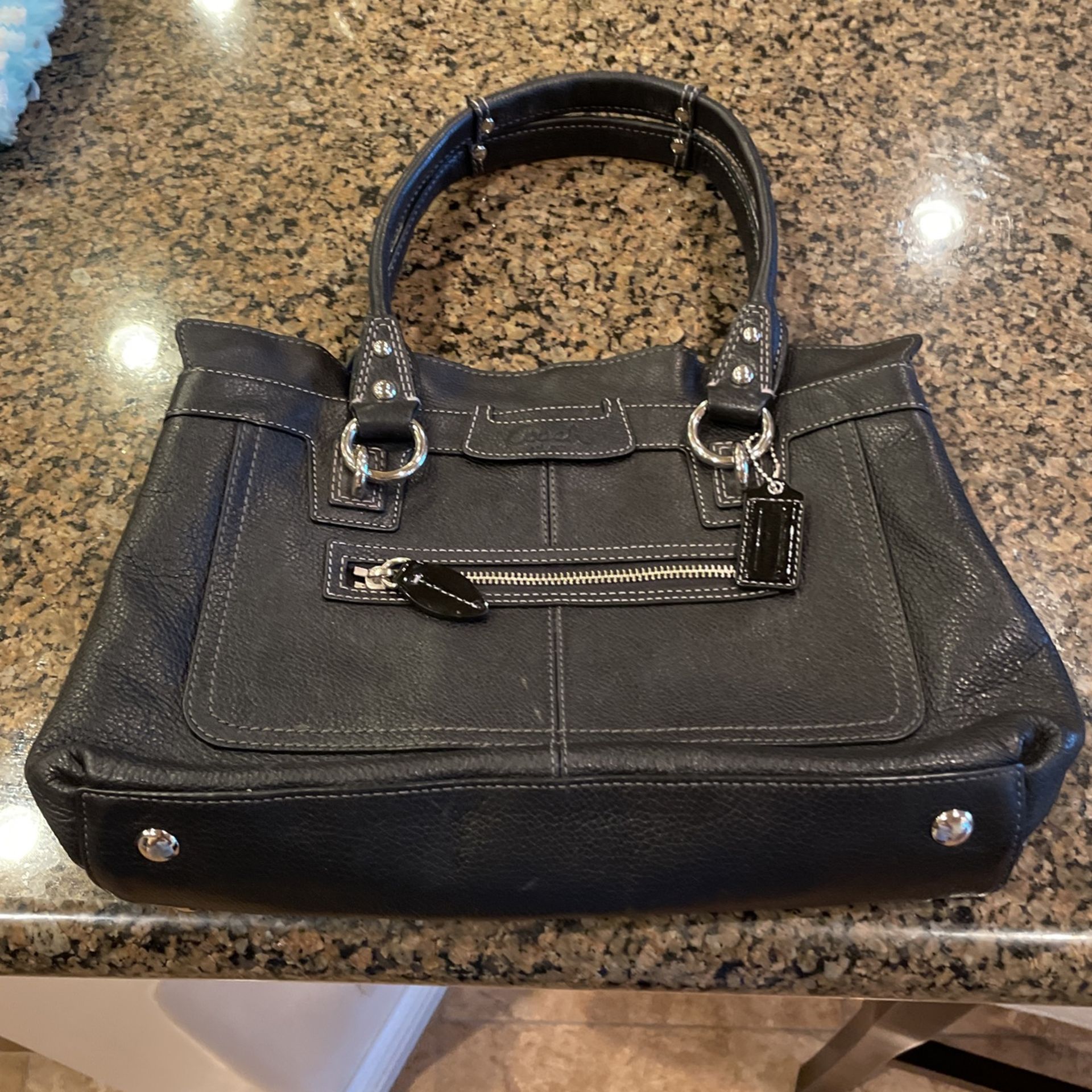 Coach Purse - Black Leather