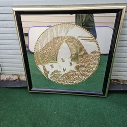 Asian Gold Gilded Bridge Mirror