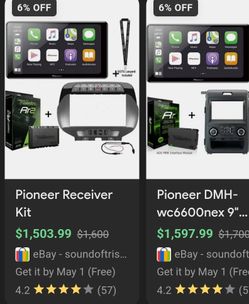 9 Inch PIONEER DMHWC6600 Car Stereo Double Din