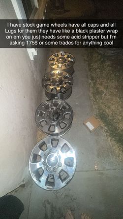 GMC Stock Wheels Set of 4 with Caps and Lugs