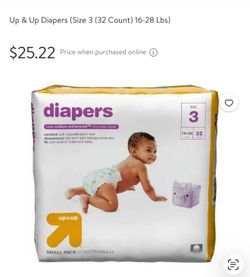 Brand new Up & Up Diapers (Size 3 (32 Count) 16-28 Lbs)