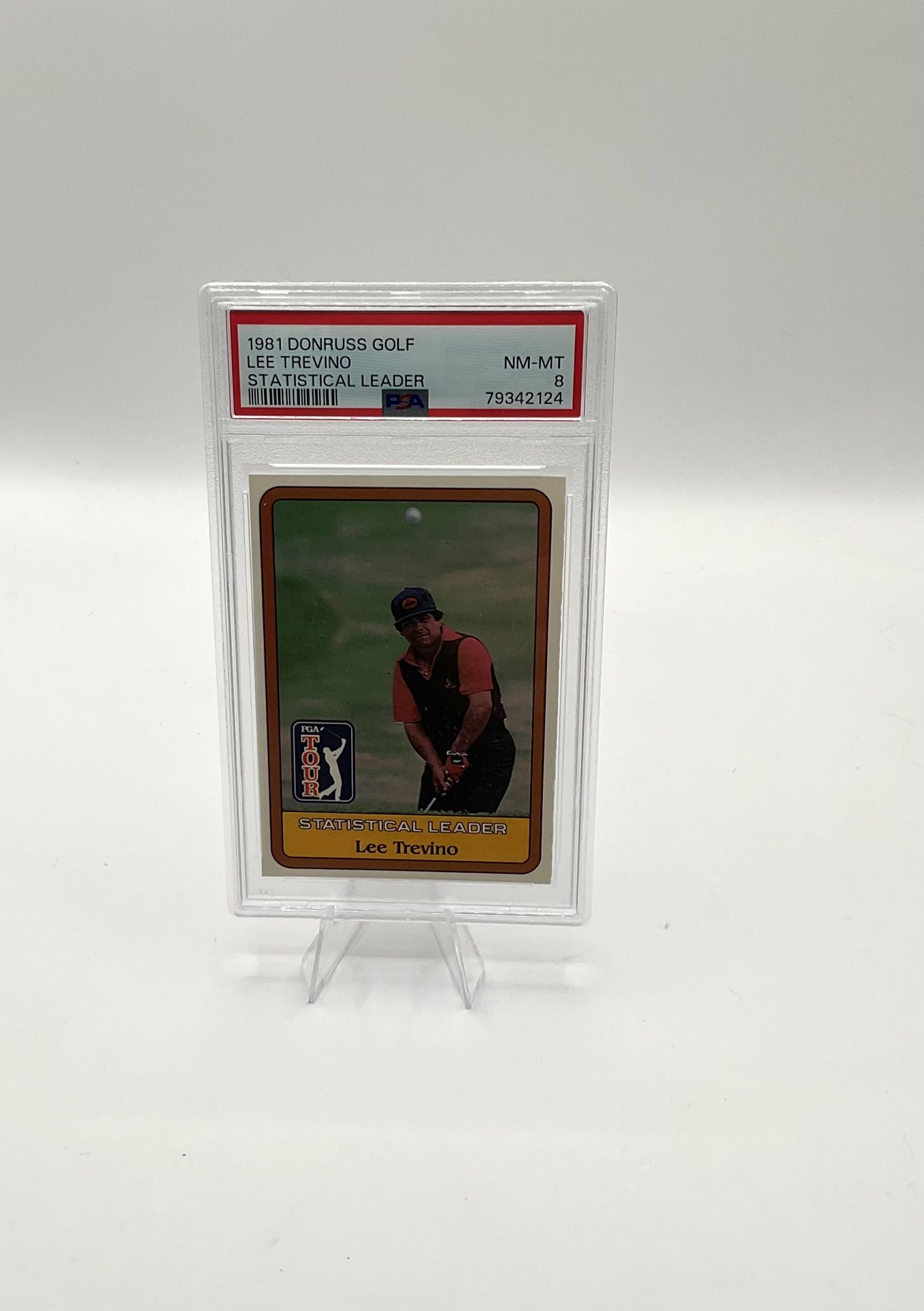 1981 Donruss Golf Lee Trevino Statistical Leader PSA NM-MT 8
