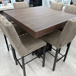 New Brown Dining Table With 6 Chairs