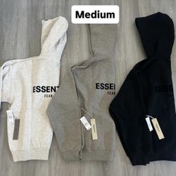 Fear of God Essentials Hoodies Light Oatmeal | Dark Oatmeal | Stretch Limo Brand New | 100% Authentic