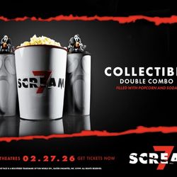 REGAL EXCLUSIVE COMBO - SCREAM 7 CUP AND POPCORN BUCKET