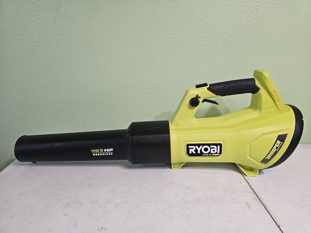 RYOBI ONE+ HP 18V Brushless Whisper Series 130 MPH 450 CFM Cordless Battery Leaf Blower (Tool Only)