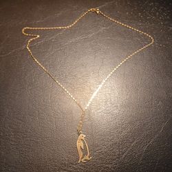 8K Necklace W/ 14K Pendant