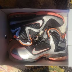 Nike Men's LeBron 9 Bright Mango sz 10.5 "Pre-owned"