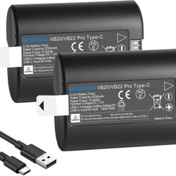 2-Pack VB22/VB20 Replacement Lithium Battery for Godox V350 V480 Flash Series.
