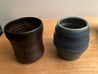 2 tea cups (new) 3.75”tall