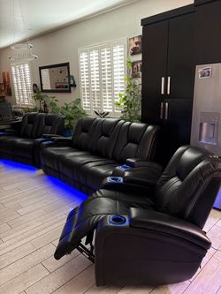Theater Sofa Bundle (3 seater, loveseat, & single)