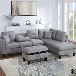 Sectional Sofa With Ottoman Storage