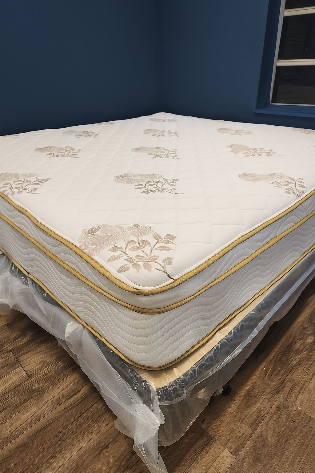 New King Mattress And Box Springs Bed Frame Is Not Included 