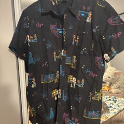 Men’s XL Disney Coco Short Sleeve Button Down