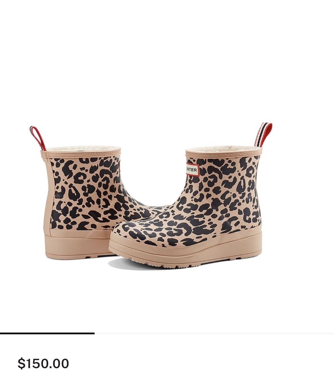 HUNTER Play Insulated Shearling Short Rain Boots