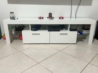 White tv stand