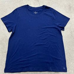 Cuddl Duds Plain Blue T Shirt