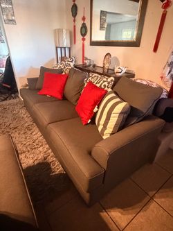 Dark Gray Couch and Loveseat