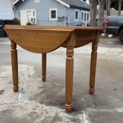 Vintage Solid Wood Small Dining Table for 4