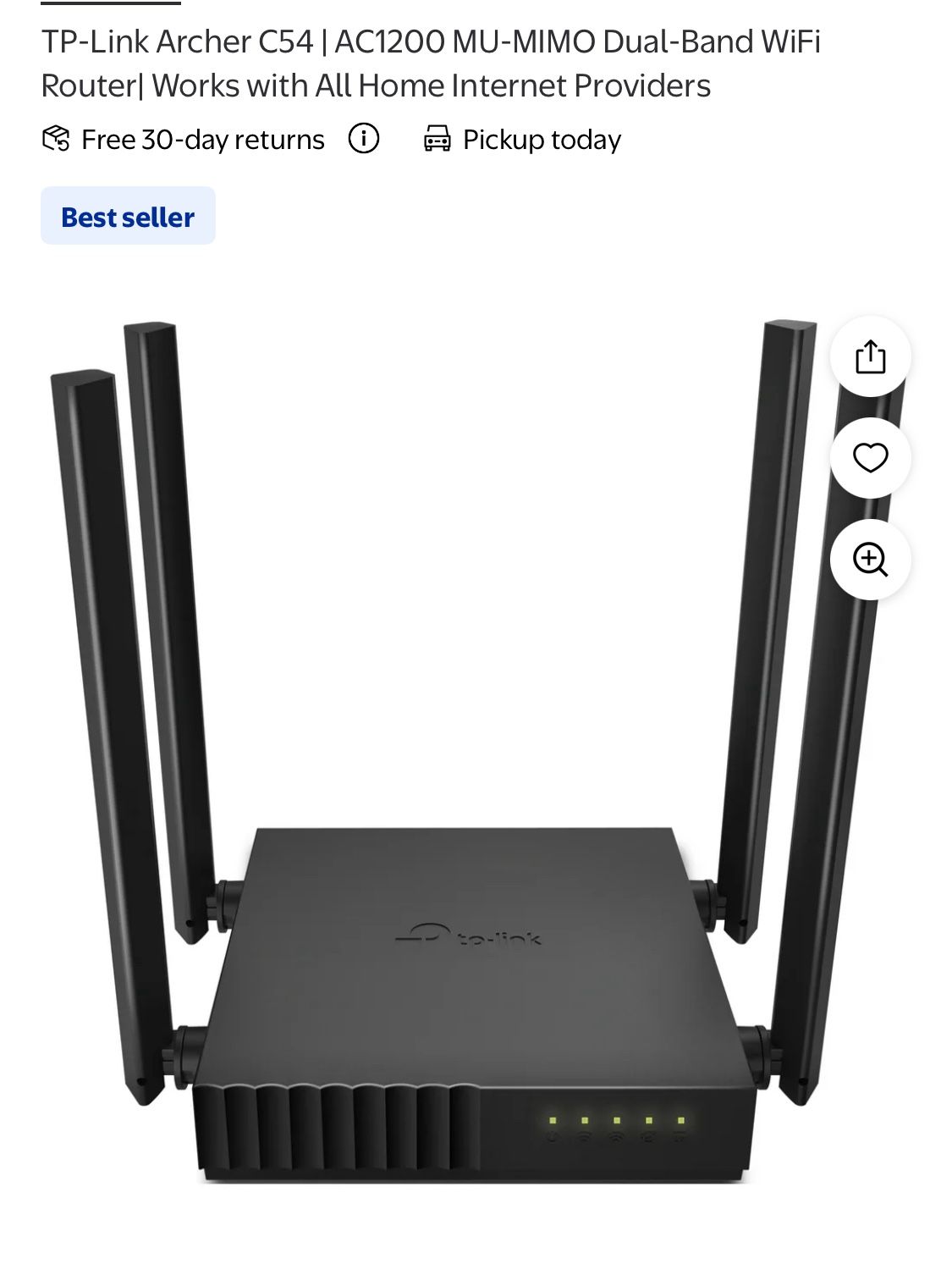 TP-Link Archer C54 | AC1200 MU-MIMO Dual-Band WiFi Router| Works with All Home Internet Providers