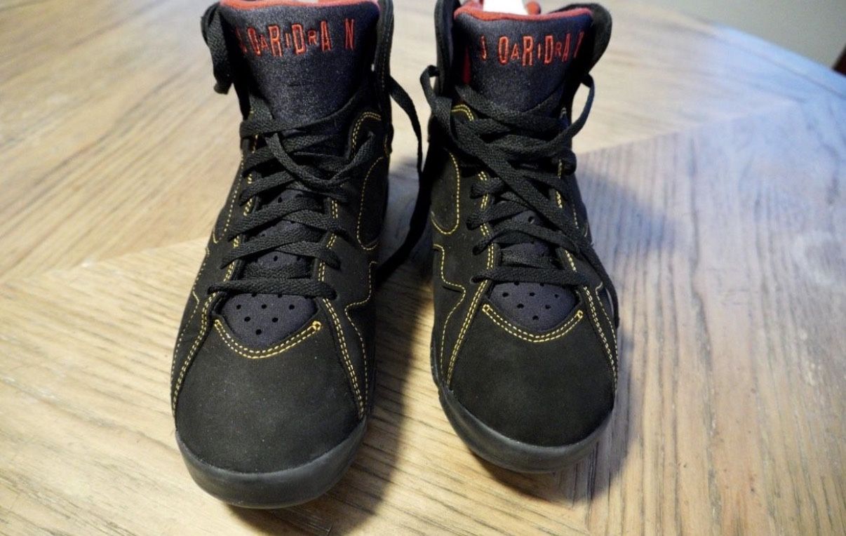 Jordan Retro 7 Black/Varsity Red/Citrus w/ Box $160