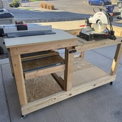 Carpentry Table With Table Saw And Miter Saw $250 OBO