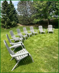 Two Adirondack Chairs and Cover