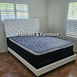 NEW QUEEN PILLOW TOP MATTRESS AND BOX SPRING 😊 