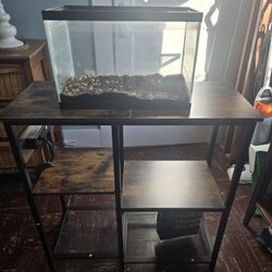 Aquarium Stand/Side Table With Built In Outlets. 