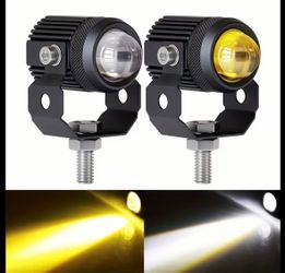 Super bright dual colorLED Baja motorcycle auxiliary lights