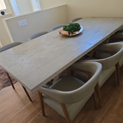 Need To Go AsAP  90" To 18" Extendable Coffee Table Set With 8 Leather Chairs