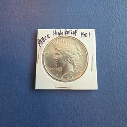 Collectible Coin 1921 High Relief Peace Dollar 