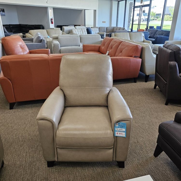 Leather Pushback Recliners - $599 Each