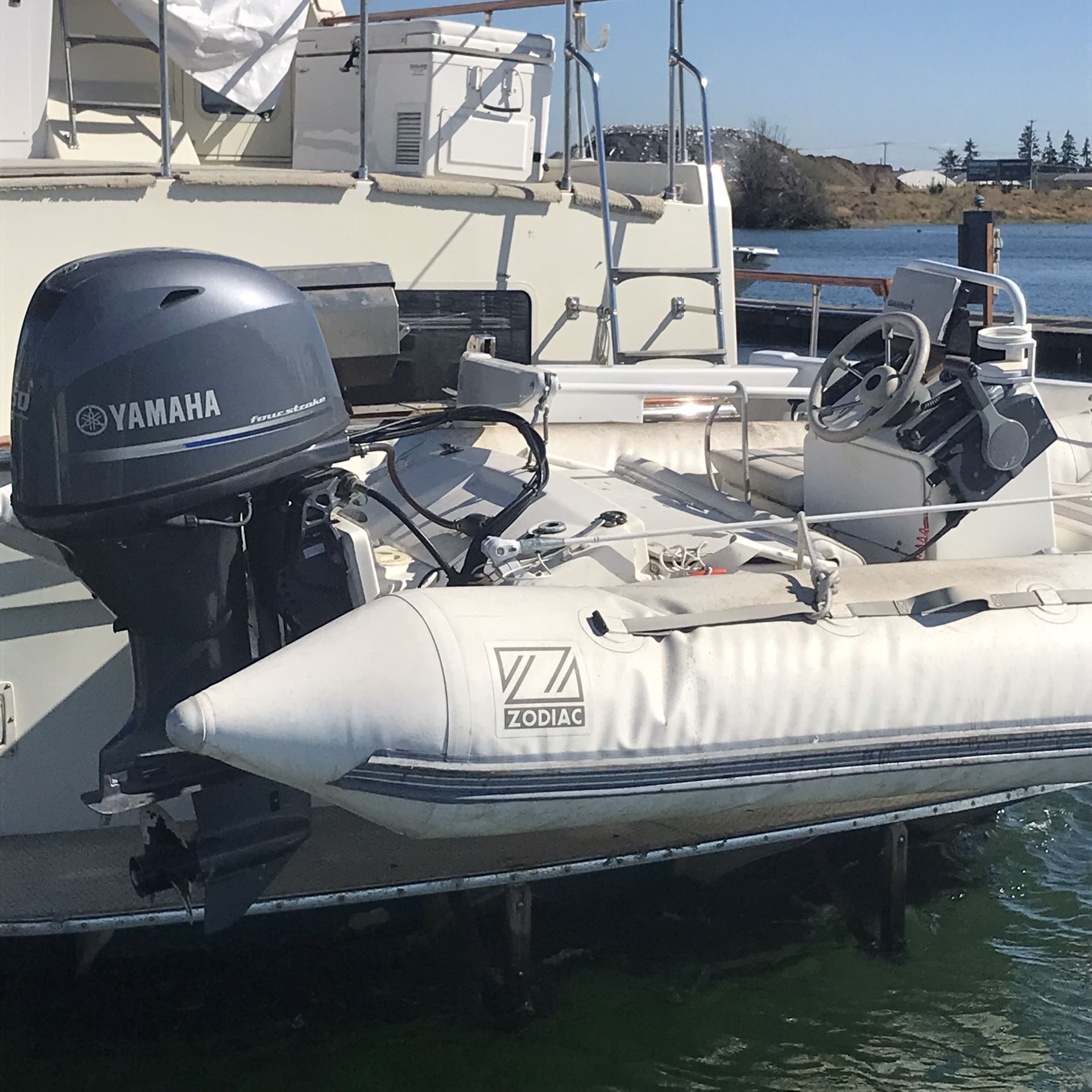 Zodiac Yachtline 420   13'8"  Yr 2000  with 50hp 4Stroke yr2013 Yamaha 