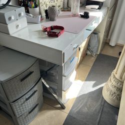 White Office Desk 