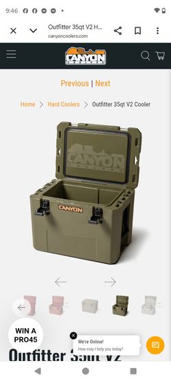 Outfitter 35qt V2 Cooler in Juniper Green