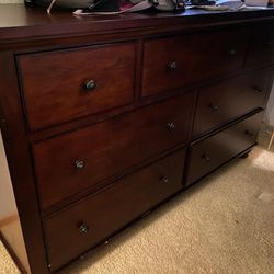 Used Aspenhome Cambridge Double Dresser In Brown  Cherry