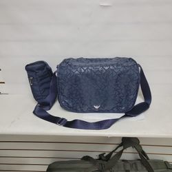 Emporio Armani Junior Baby Diaper Changing Bag With Mat And Bottle Bag