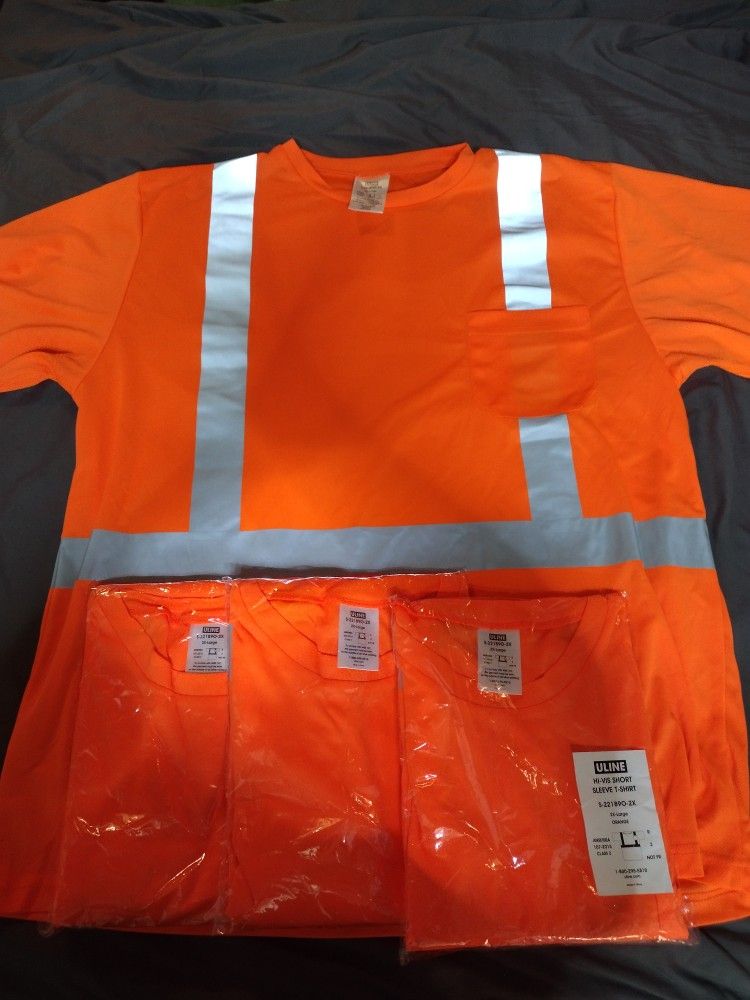 Uline Hi-Vis Short Sleeve Shirts Size 2X-Mens 
