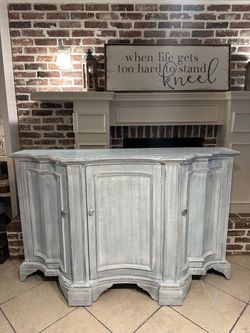Beautiful Refinished 65in Buffet / Sideboard / Credenza / Bar / Media Console / Entryway Piece