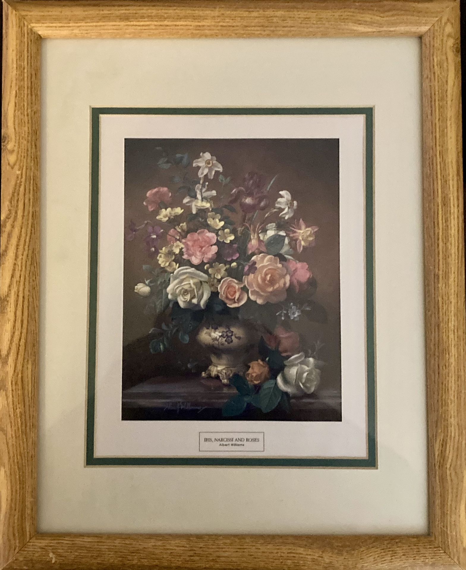 ALBERT WILLIAMS GOLD FRAMED PRINT IRIS, NARCISSI & ROSES—FRENCH STYLE, FLOWERS