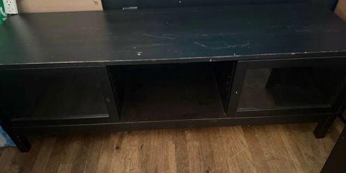 Black TV stand