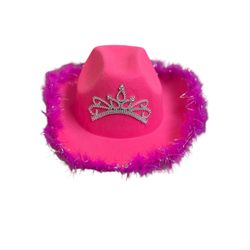 Pink Princess Tiara Cowgirl Hat