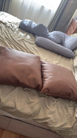 Pillow faux leather covers