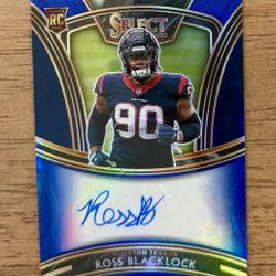 2020 Select ROSS BLACKLOCK Blue Prizm RC AUTO /99 #SS-RBL Texans