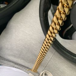 18k Gold plated , 200 Grams Cuban link 